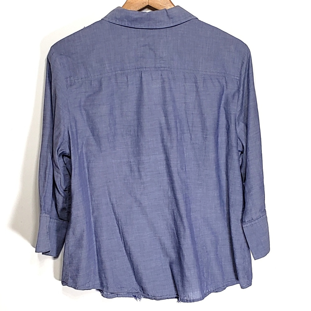 Cato Ruffle Button Down Blouse Size XL - Picture 2 of 5
